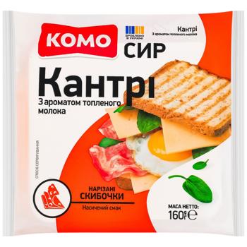 Сыр Комо Кантри полутвердый нарезанный ломтиками 50% 150г - купить, цены на Эпицентр FOOD - фото 1