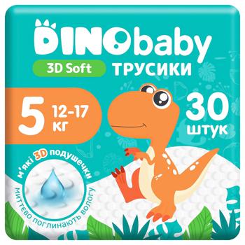 Dino Baby 3D Soft Diapers-Panties 5 12-17kg 30pcs - buy, prices for Auchan - photo 1