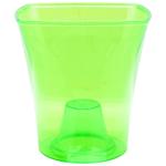 Кашпо для горщиків орхідейних квадро зелене