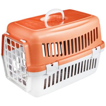 Переноска для собак і котів AnimAll сіро-помаранчева 58х42х42см - купити, ціни на Auchan - фото 1