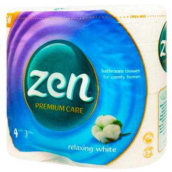 Zen Premium Care 3-ply Toilet Paper 4pcs - buy, prices for Supermarket "Kharkiv" - photo 3