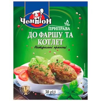 Приправа ЧЕМПІОН До фаршу та котлет / 30г / 10 - buy, prices for Torba - photo 1