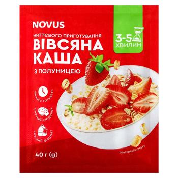 Novus Oatmeal with Strawberries 40g - buy, prices for NOVUS - photo 1