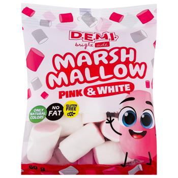Маршмеллоу D.E.M.I. Розовый и белый 60г - купить, цены на Чудо Маркет - фото 1