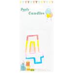 Свеча для торта цветная Цифра 4