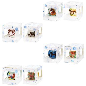 Symbol of the Year Christmas Ball with Decor 8.5cm in Assortment - buy, prices for MegaMarket - photo 1