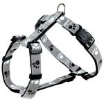 Trixie Silver Reflect Nylon Harness for Dogs M-L 50-75cm/25mm Gray