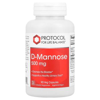 D-Манноза, D-Mannose, Protocol for Life Balance, 500 мг, 90 вегетаріанських капсул - купити, ціни на Біотус - фото 1