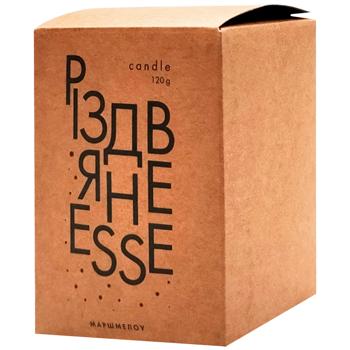 Свічка парфумована Esse Різдвяне Home Маршмеллоу 120г - купити, ціни на Cупермаркет "Харків" - фото 1