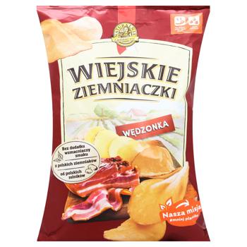 Чипсы Wiejskie Ziemniaczki со вкусом бекона 130г