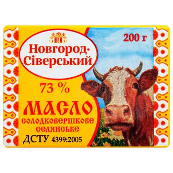 Масло Новгород-Сіверський Селянське солодковершкове 73% 200г - купити, ціни на ЕКО Маркет - фото 2