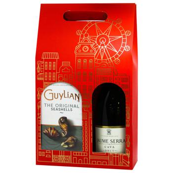 Cava Brut Sparkling Wine 11.5% 0.75l and Guylian Sweets 125g Set - buy, prices for ULTRAMARKET - photo 1