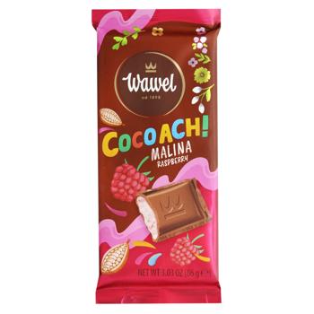 Wawel CocoACH! Milk Chocolate with Milk-Rasperry Filling 86g - buy, prices for NOVUS - photo 1