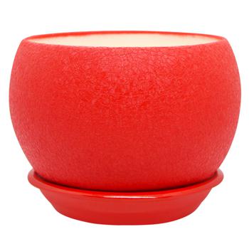 Ball Red Silk Flowerpot 1.4l - buy, prices for Za Raz - photo 1