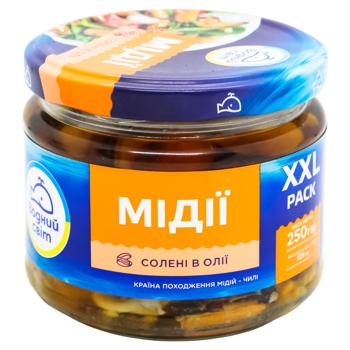 М'ясо мідій Водний Світ в олії 250г - купити, ціни на Восторг - фото 1