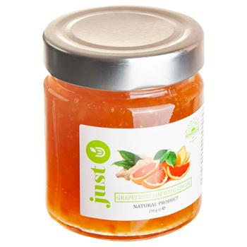 Джем Just U грейпфрутовый с имбирем 210г - купить, цены на Чудо Маркет - фото 1