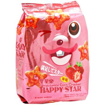 Yuki & Love Happy Star Strawberry Corn Cracker 55g - buy, prices for - photo 3