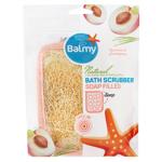 Balmy Bath Scrubber with Nectarine and Lemon Soap Filled