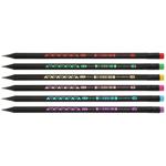 Олівець ZiBi Black Decor триграний з гумкою