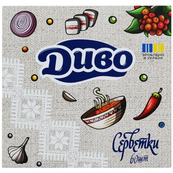 Divo White Table Napkins 23*24cm 60pcs