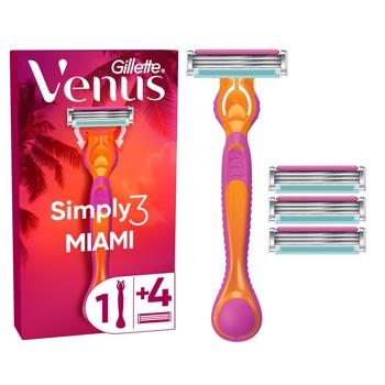 Venus Simply 3 Miami Razor + 4 Cartridges - buy, prices for Auchan - photo 2