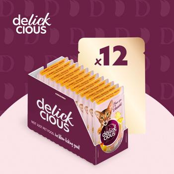 Корм влажный Delickcious Хлопья с кроликом и тропическими фруктами для кошек 80г - купить, цены на MasterZoo - фото 3