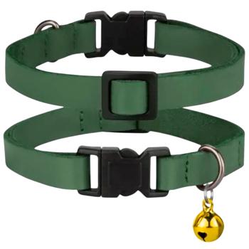 Barksi BronzeDog Crazy шкіряний нашийник для котів XS - зелений - купить, цены на MasterZoo - фото 3