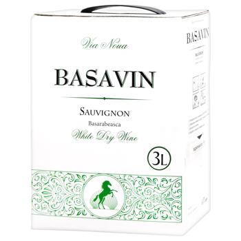 Basavin Sauvignon White Dry Wine 11% 3l - buy, prices for METRO - photo 1