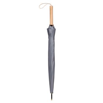 Krago 16 spokes Cane Umbrella with Wooden Handle Grey