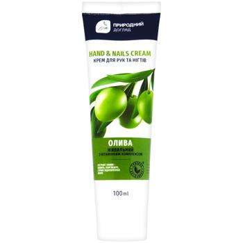 Крем для рук и ногтей Зеленая косметика Питательный с экстрактом оливы 100мл