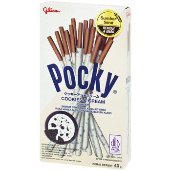 Pocky Cookies & Cream Sticks 40g - buy, prices for Auchan - photo 1