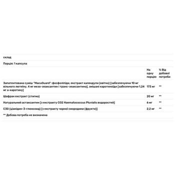 Комплекс для здоровья глаз с шафраном и астаксантином Life Extension MacuGuard 60 гелевых капсул - купить, цены на Biotus - фото 2