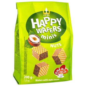 Вафлі Flis Happy Wafers лісовий горіх 200г - купити, ціни на КОСМОС - фото 2
