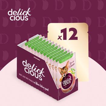 Delickcious Wet Food with Lamb, Chicken and Asparagus Beans for Cats 85g - buy, prices for - photo 3