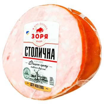 Ковбаса Столична вар нат/обол в/г (ваг) Зоря Дніпра - купити, ціни на Восторг - фото 1