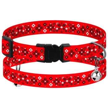 Barksi Urban Вишиванка нейлоновий нашийник для котів XS - червоний - купити, ціни на MasterZoo - фото 3