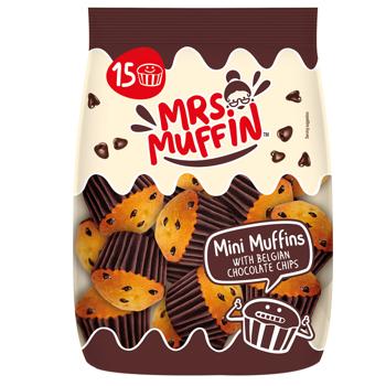 Міні-маффіни Mrs Muffin зі шматочками бельгійського шоколаду 225г - купити, ціни на КОСМОС - фото 1