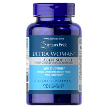 Puritan's Pride Ultra Woman Collagen Support with Hyaluronic Acid 1000mg 90 capsules