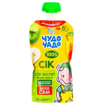 Chudo-Chado Apple-Pear Juice 130ml - buy, prices for MegaMarket - photo 1