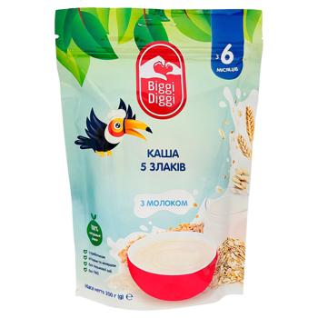 Biggi Diggi 5 Cereals Milk Porridge from 6 Months 200g