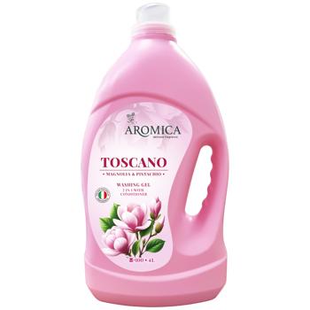 Засіб для прання рідкий Aromica Toscano Magnolia&Pistachio для білих та кольорових речей 4л