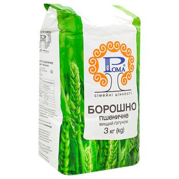 Roma Wheat Flour High Grade 3kg - buy, prices for Chudo Market - photo 3