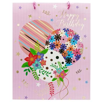 Пакет подарочный бумажный 31*25*12см 737M-5985 - купить, цены на КОСМОС - фото 1