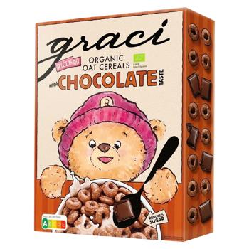 Сніданок сухий Graci органічний "Кільця вівсяні зі смаком шоколаду" 300г - купити, ціни на Grono - фото 1