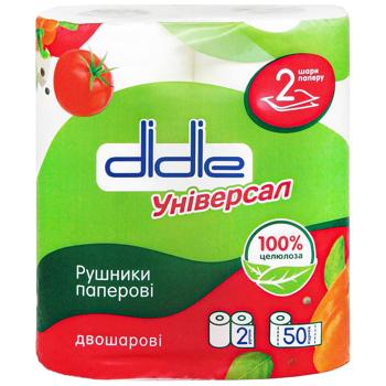 Полотенца бумажные Didie двухслойные 2шт - купить, цены на КОСМОС - фото 2