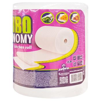 Полотенца бумажные Zebra Economy 2 слоя 300г - купить, цены на КОСМОС - фото 1