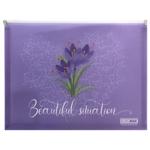 Buromax Arabeski Purple Zipped Envelope Folder A4