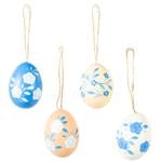 Decoris Blue Egg Decoration 4x6cm 6pcs