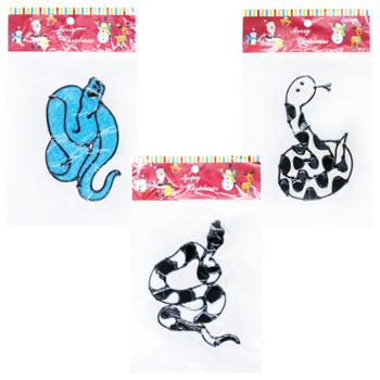 Snake New Year's Window Sticker in Assortment 15*20cm