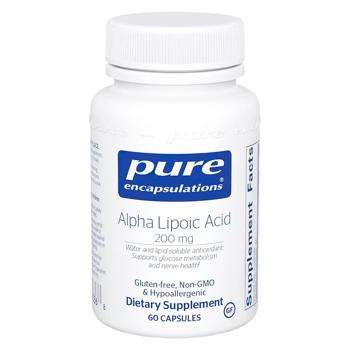 Альфа-ліпоєва кислота, Alpha Lipoic Acid, Pure Encapsulations, 200 мг, 60 капсул